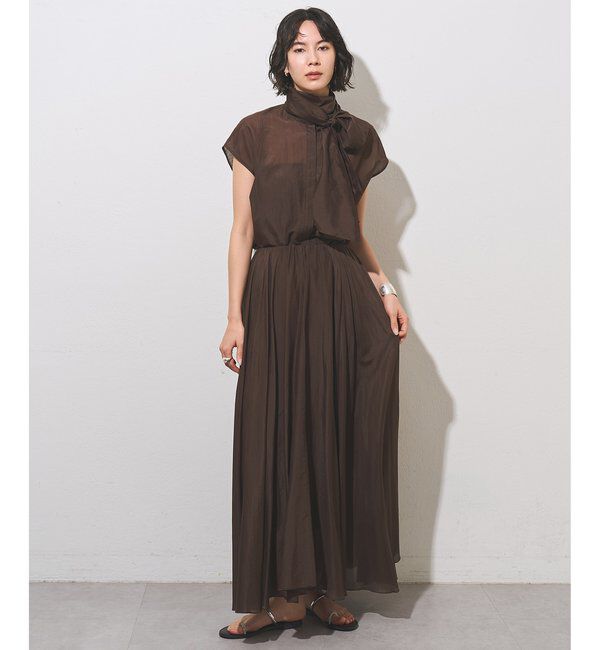  「【WEB＆一部店舗限定カラーあり】コットンシルクフレアスカート」|スカート|