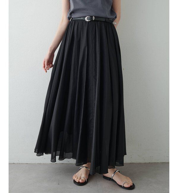  「【WEB＆一部店舗限定カラーあり】コットンシルクフレアスカート」|スカート|