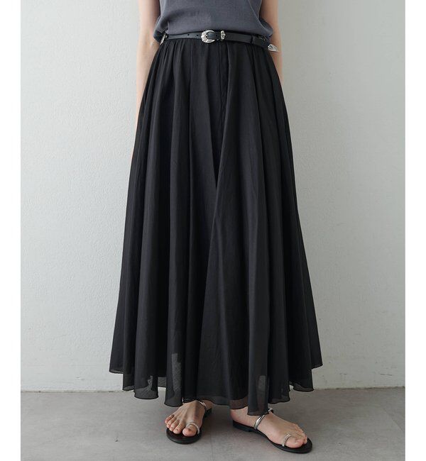  「【WEB＆一部店舗限定カラーあり】コットンシルクフレアスカート」|スカート|