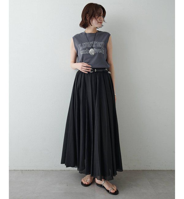  「【WEB＆一部店舗限定カラーあり】コットンシルクフレアスカート」|スカート|