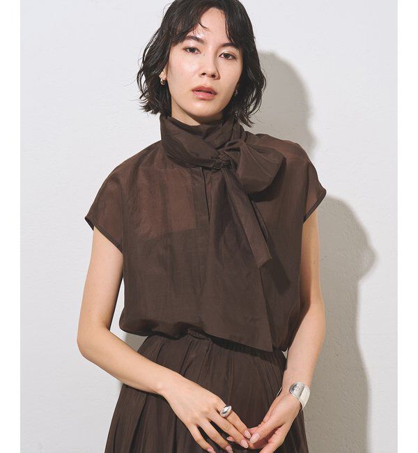 「【WEB＆一部店舗限定カラーあり】コットンシルクボウブラウス」|シャツ・ブラウス|