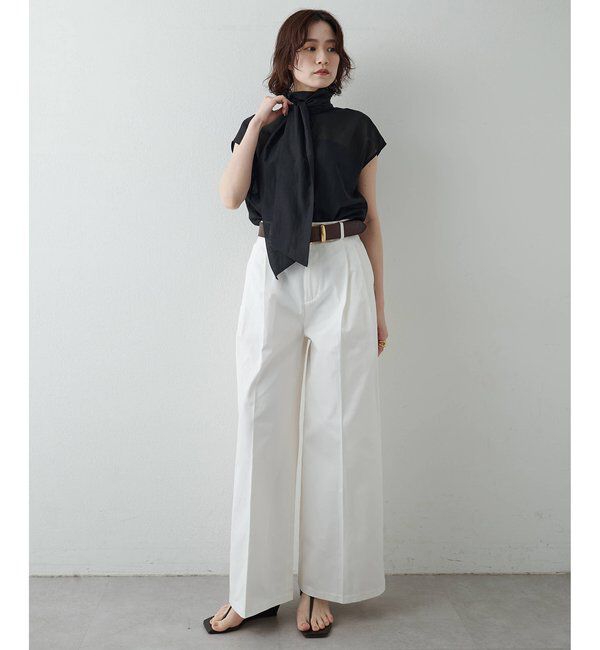  「【WEB＆一部店舗限定カラーあり】コットンシルクボウブラウス」|シャツ・ブラウス|