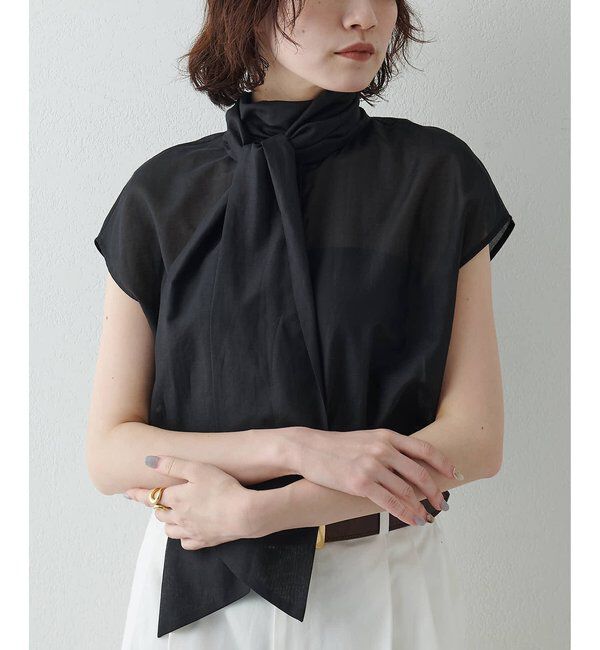  「【WEB＆一部店舗限定カラーあり】コットンシルクボウブラウス」|シャツ・ブラウス|