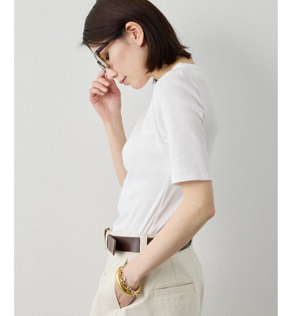  「半袖クルーネックテレコカットソー」|Tシャツ・カットソー|