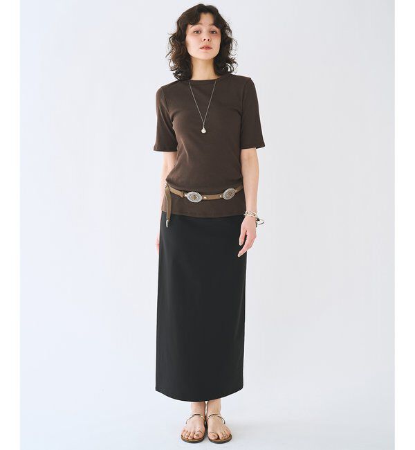  「半袖クルーネックテレコカットソー」|Tシャツ・カットソー|