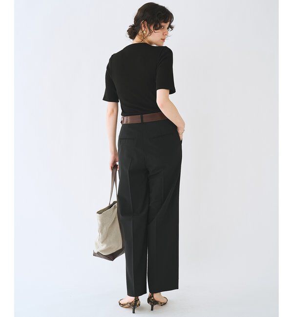  「半袖クルーネックテレコカットソー」|Tシャツ・カットソー|