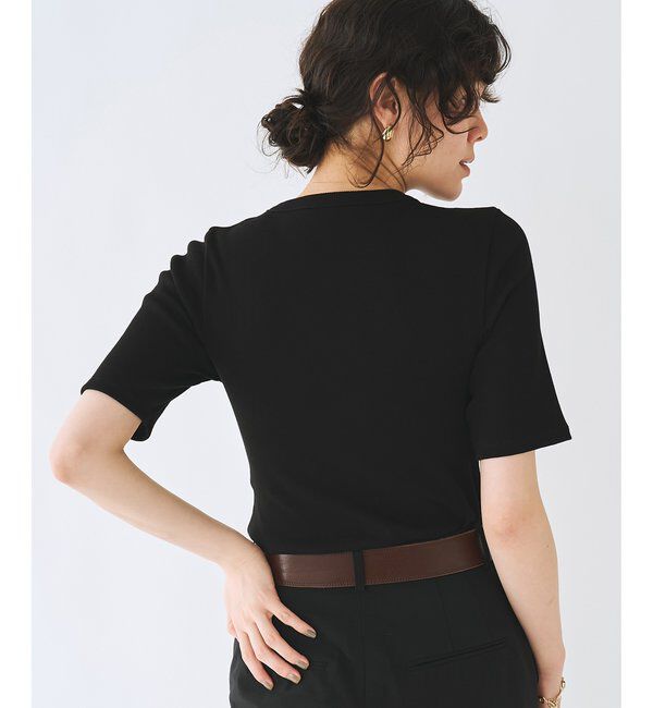  「半袖クルーネックテレコカットソー」|Tシャツ・カットソー|