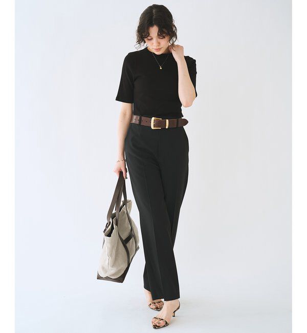  「半袖クルーネックテレコカットソー」|Tシャツ・カットソー|