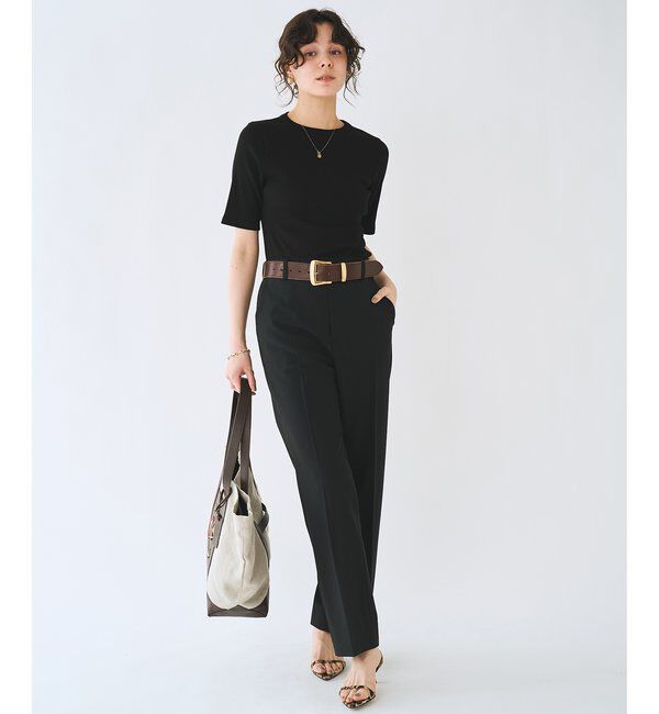  「半袖クルーネックテレコカットソー」|Tシャツ・カットソー|