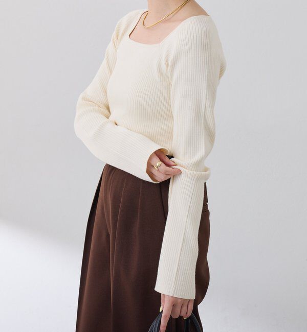  「深スクエアリブニット」|ニット・セーター|