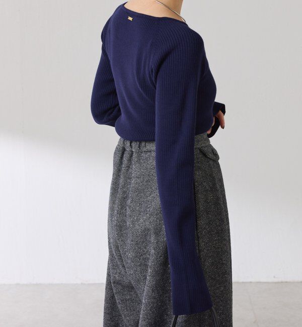  「深スクエアリブニット」|ニット・セーター|