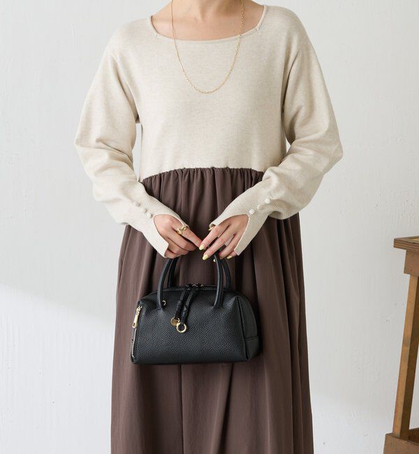  「ニットドッキングフレアワンピース」|ワンピース|