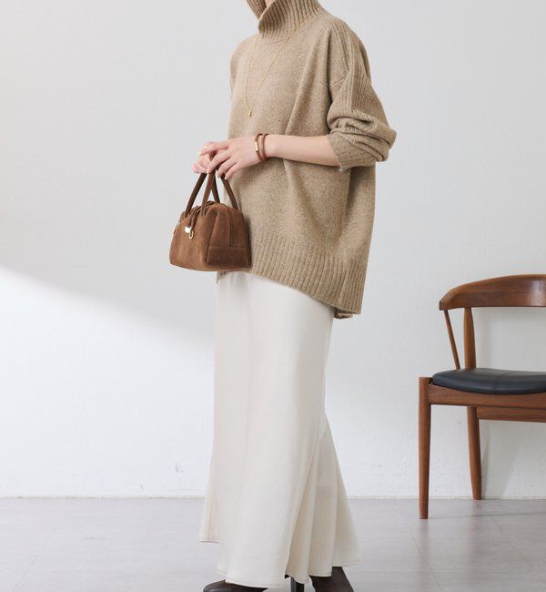  「ウール混スリットタートルニット」|ニット・セーター|