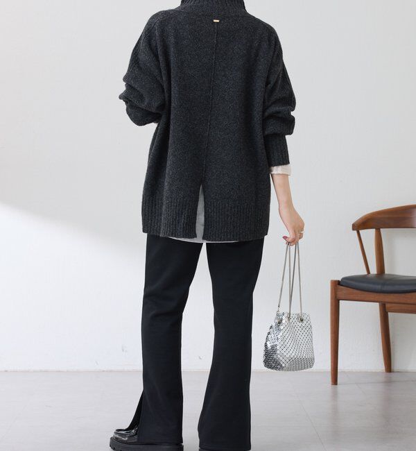  「ウール混スリットタートルニット」|ニット・セーター|