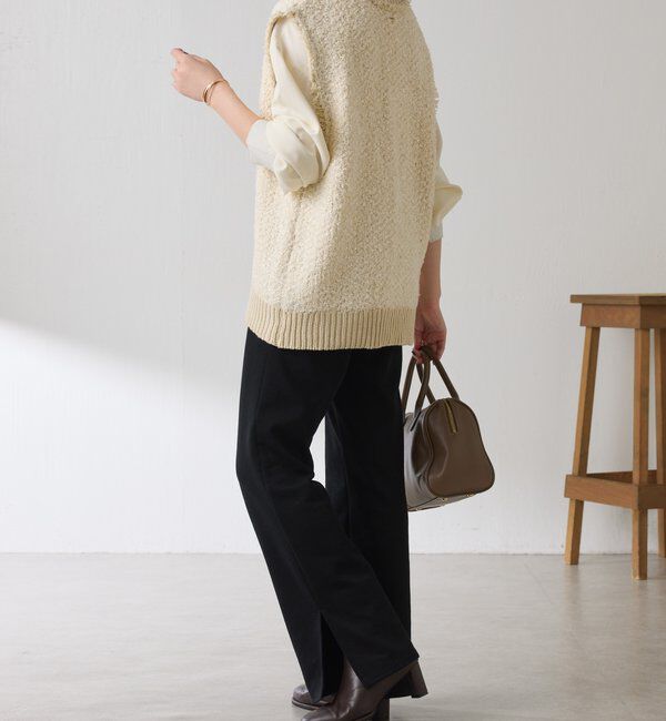  「ツイードライクニットベスト」|ニット・セーター|