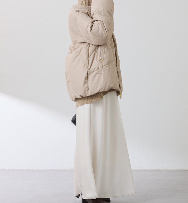  「【マット見え/軽量コート】ライトエンボスノーカラーダウン」|その他|