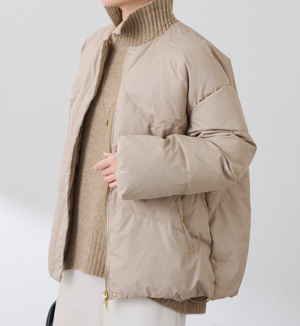  「【マット見え/軽量コート】ライトエンボスノーカラーダウン」|その他|