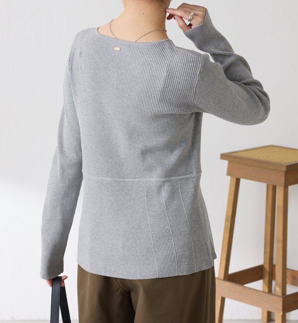  「リブペプラムカーディガン」|ニット・セーター|