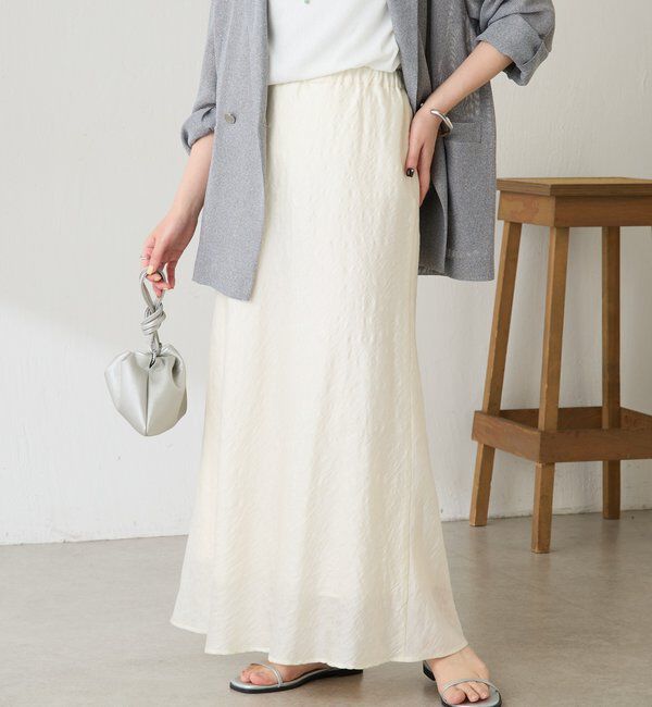  「【上品見え】シアージャガードフレアスカート」|スカート|