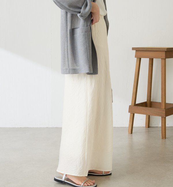  「【上品見え】シアージャガードフレアスカート」|スカート|