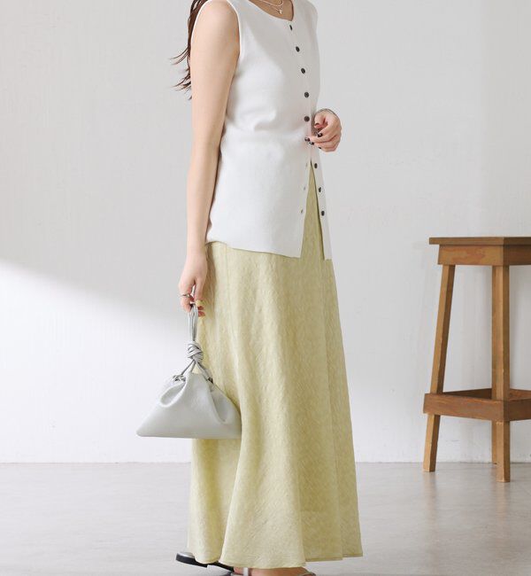  「【上品見え】シアージャガードフレアスカート」|スカート|