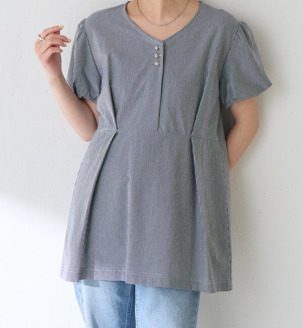  「カットタックカットソー」|Tシャツ・カットソー|ネイビー