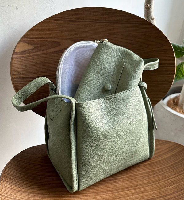  「【ベストセラーアイテム】ミニショルダー付ソフトレザー調ミニバッグ」|トートバッグ|