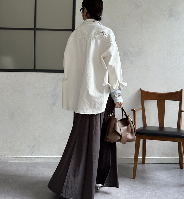  「【新色追加】ダメージデニムシャツ」|シャツ・ブラウス|