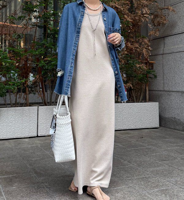  「【新色追加】ダメージデニムシャツ」|シャツ・ブラウス|