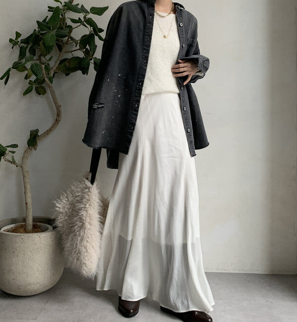  「【新色追加】ダメージデニムシャツ」|シャツ・ブラウス|