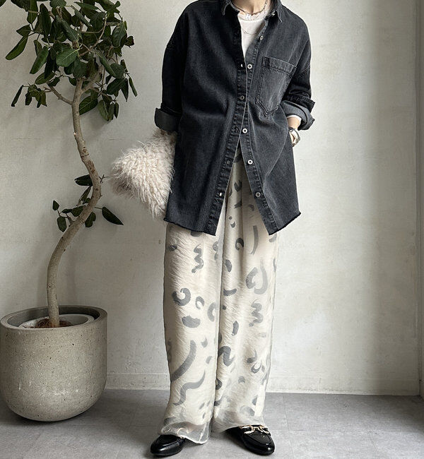  「【新色追加】ダメージデニムシャツ」|シャツ・ブラウス|