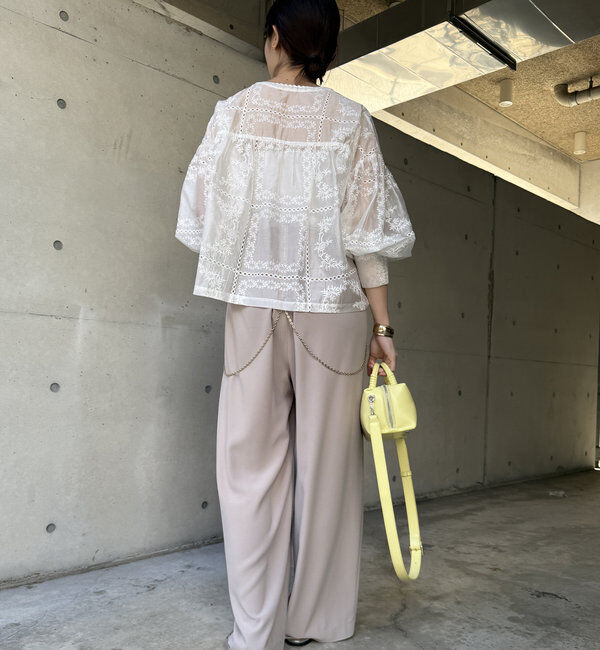  「【累計販売数3万枚突破/21色4サイズ展開！】タックワイドパンツ」|チノ|