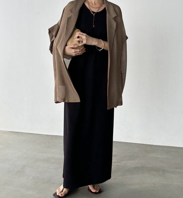  「【全骨格細見え】ブークレーダンボールタンクワンピース」|ワンピース|