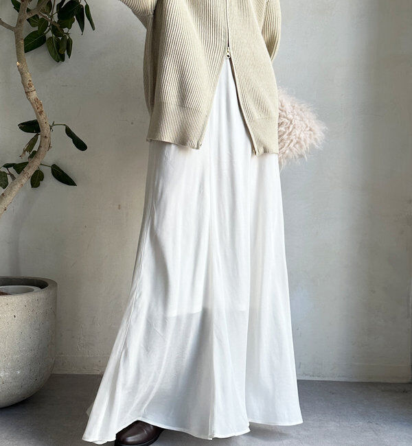  「キュプラ混フレアスカート」|スカート|