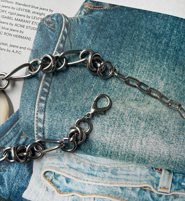  「ボリュームミックスチェーンネックレス」|ネックレス|