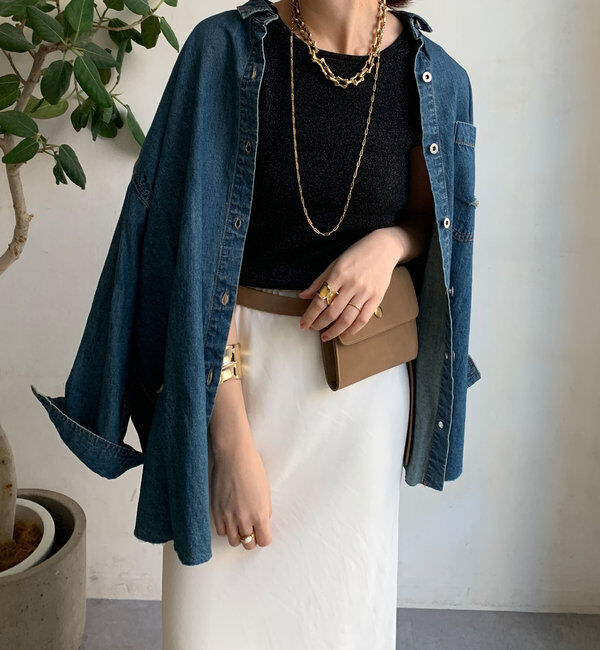  「前後2WAYラメニットタンク」|ニット・セーター|