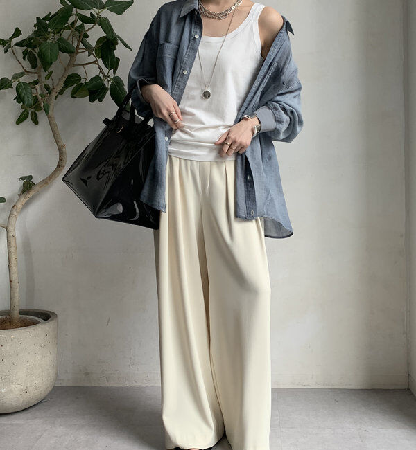  「ラメステッチキャミタンク」|Tシャツ・カットソー|