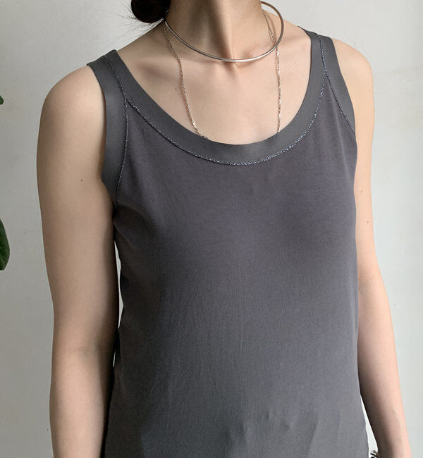  「ラメステッチキャミタンク」|Tシャツ・カットソー|