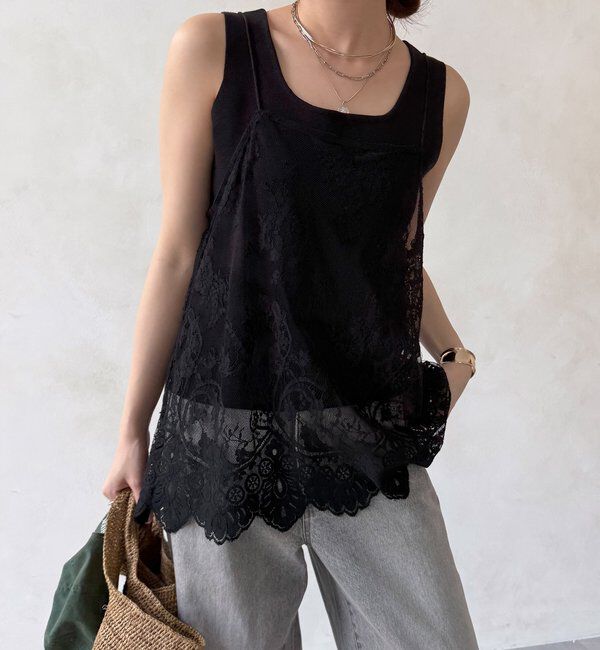  「スカラレースキャミ」|シャツ・ブラウス|