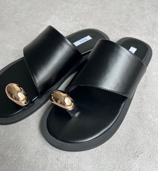  「GOLDリングトングサンダル」|サンダル|