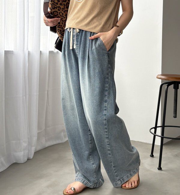  「デニムワイドイージーパンツ」|デニム|