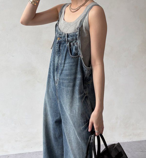  「【WEB限定】 デニムオールインワン」|ワンピース|