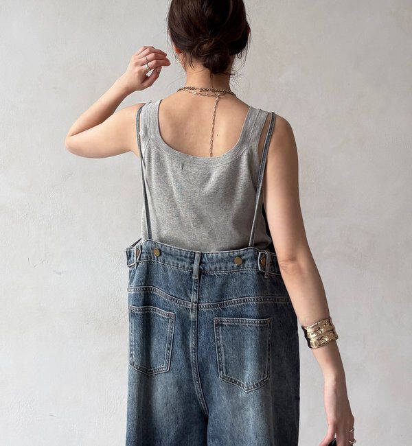  「【WEB限定】 デニムオールインワン」|ワンピース|