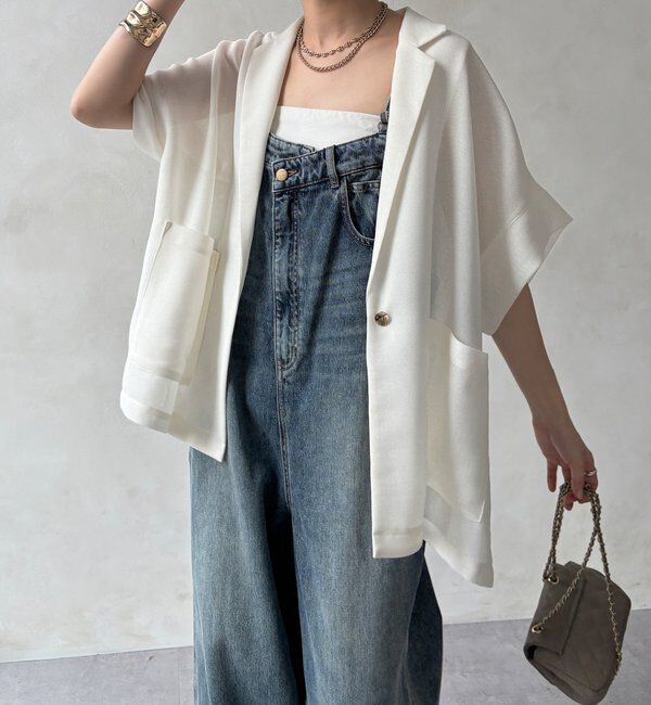  「【WEB限定】 デニムオールインワン」|ワンピース|