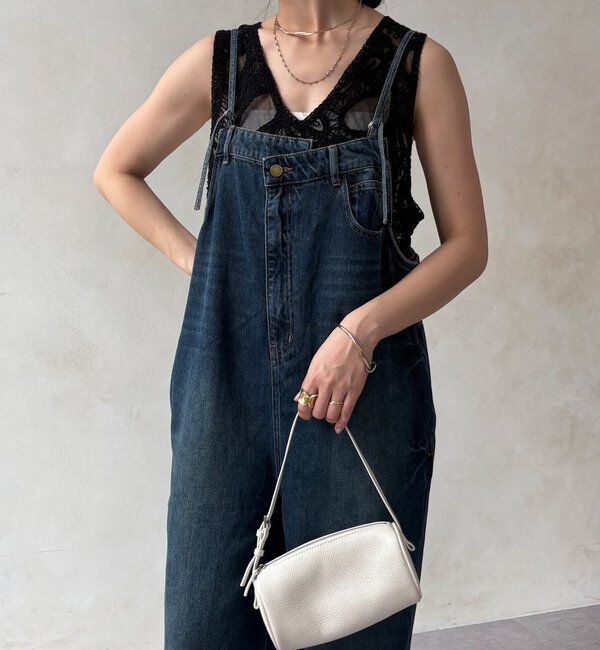  「【WEB限定】 デニムオールインワン」|ワンピース|
