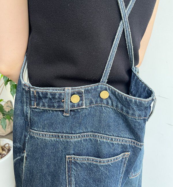  「【WEB限定】 デニムオールインワン」|ワンピース|