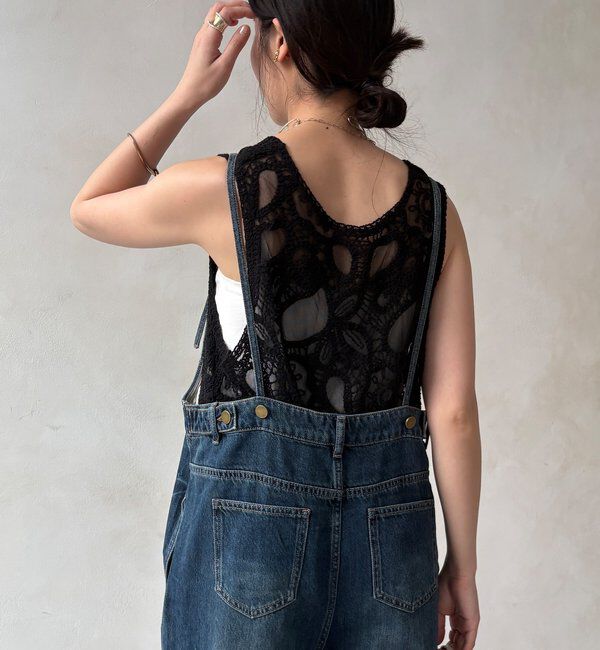  「【WEB限定】 デニムオールインワン」|ワンピース|