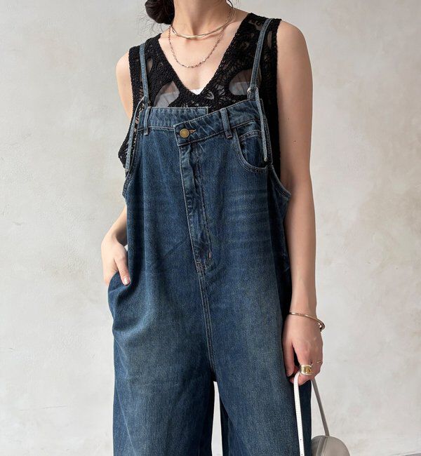  「【WEB限定】 デニムオールインワン」|ワンピース|