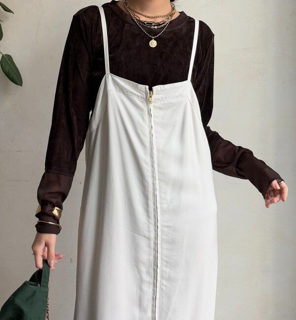  「【新色追加】チュールフロッキーシアー切替TEE」|Tシャツ・カットソー|