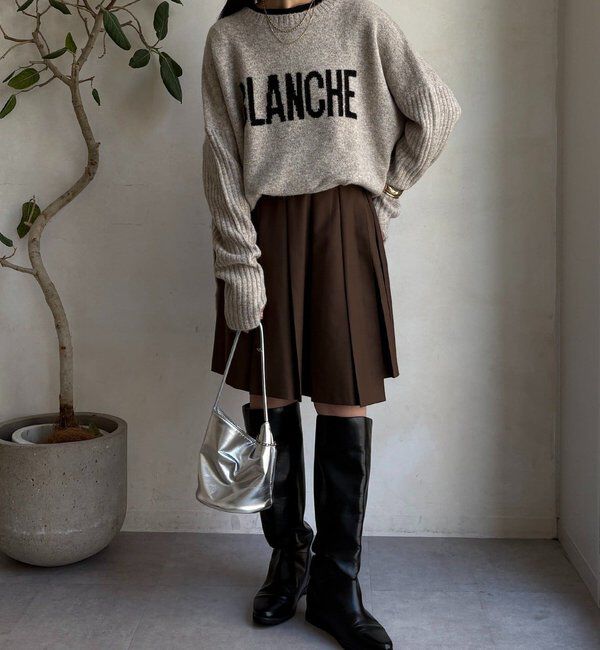  「ミドル丈プリーツスカート」|スカート|